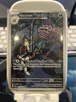 Team Rocket's Weezing (199/182) Destined Rivals Illustration Rare Pokemon Card! - Image 1
