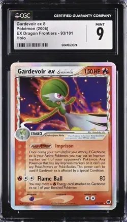 Pokemon Gardevoir EX Dragon Frontiers Holo Ultra Rare Card 93/101 2006 CGC 9 - Image 1