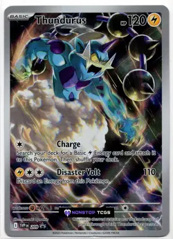 Thundurus SVP 209 Pokemon Card TCG Promo Black Bolt ETB - Image 1