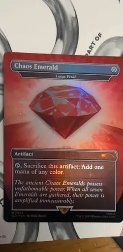 Chaos Emerald (7032) Red Foil - Lotus Petal - Sonic Secret Lair - Magic MTG NM - Image 1