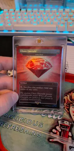 Chaos Emerald (7032) Red Foil - Lotus Petal - Sonic Secret Lair - Magic MTG NM - Image 2