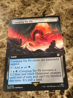CREEPING TAR PIT Magic Gathering MTG Dr Who Extended Art - Image 1