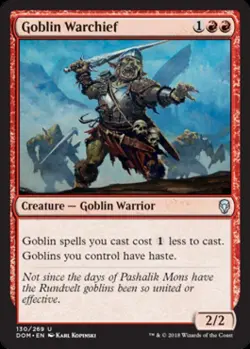 Goblin Warchief - Light Play MTG Dominaria - Image 1
