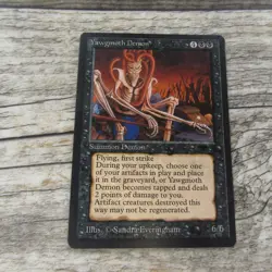 Magic The Gathering MTG Yawgmoth Demon Antiquities LP Excellent Ungraded - Image 1