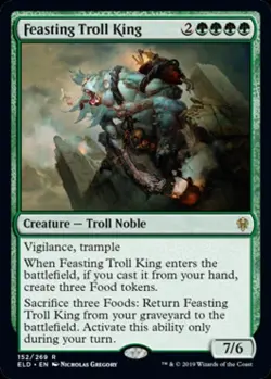Feasting Troll King - Near Mint MTG Throne of Eldraine - Image 1