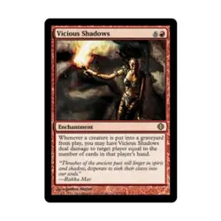 WOTC MtG Shards of Alara Vicious Shadows (R) (Foil) EX - Image 1