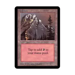 WOTC MtG Alpha Mountain - Ver. 2 (C) Fair - Image 1