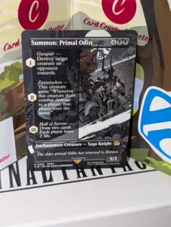 MTG Summon: Primal Odin Borderless 365 English Near Mint Final Fantasy - Image 2