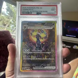 2025 Pokemon Prismatic Evolutions Umbreon ex FA Full Art SIR #161/131 PSA 9 - Image 1