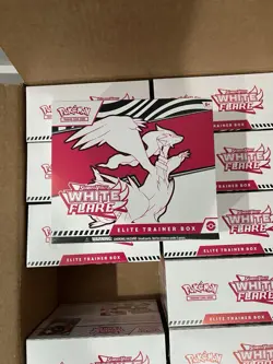 Case of 10 Scarlet & Violet White Flare Elite Trainer Box ETB Pokemon TCG SV10.5 - Image 2