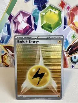Basic Lightning Energy SVE 020 Holo Pattern Pokemon White Flare & Black Bolt NM - Image 1