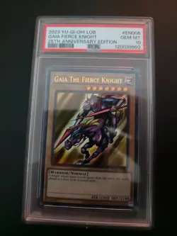 PSA 10 Yugioh LOB-EN006 Gaia the Fierce Knight Ultra Rare 25th Anniversary - Image 1