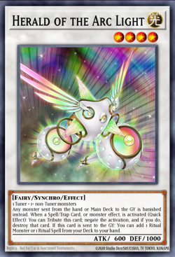Yugioh! 3x Herald of the Arc Light RARE Justice Hunters JUSH-EN051 PREORDER - Image 1
