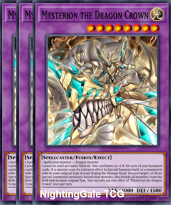 Yugioh! 3x Mysterion the Dragon Crown RARE Justice Hunters JUSH-EN013 - Image 1