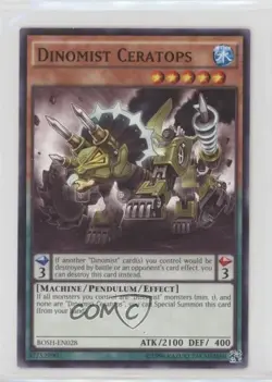 Dinomist Ceratops Unlimited YuGiOh Breakers of Shadow #BOSH-EN028 0yj1 - Image 1