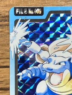 Pokemon Carddass Card Blastoise File No.9 Bandai Pocket Monsters 1997 Holo - Image 3