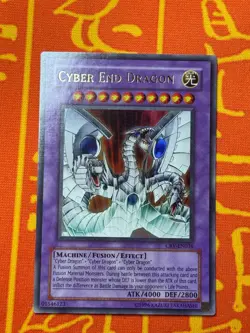 YUGIOH CYBER END DRAGON ULTRA RARE LIGHT PLAY CRV-EN036 - Image 1
