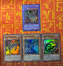 YUGIOH CYBERDARK DRAGON/HORN/KEEL/EDGE SET ULTRA SUPER CDIP-EN035 LIGHT PLAY - Image 1