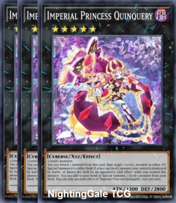 Yugioh! 3x Imperial Princess Quinquery RARE Justice Hunters JUSH-EN045 - Image 1
