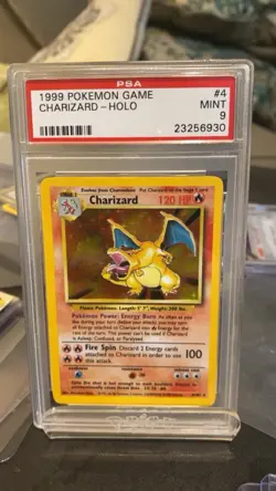PSA 9 CHARIZARD 4/102 Holo Rare Base Set Unlimited Edition 1999 - Pokemon Card - Image 1