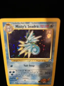 Pokemon TCG Misty's Seadra Holo Rare Card 9/132 Gym Heroes - Image 3