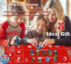 Card Game Playmats MTG Playmat for Beginner 2 Pack with Dices, Magic Mat Comm - Image 5