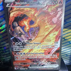Team Rockets Moltres EX Destined Rivals 229/182 Secret Art Rare Card - Image 2