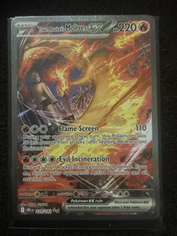 Team Rockets Moltres EX Destined Rivals 229/182 Secret Art Rare Card - Image 1