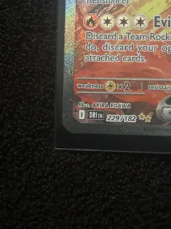 Team Rockets Moltres EX Destined Rivals 229/182 Secret Art Rare Card - Image 2