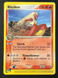 Blaziken 15/109 Rare EX Ruby & Sapphire Pokemon Card Near Mint - Image 1