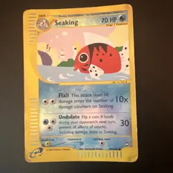 Vintage Seaking Aquapolis Reverse Holo E Reader Pokemon Card 2002 RARE print - Image 1