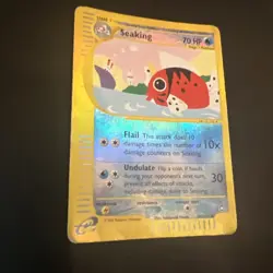 Vintage Seaking Aquapolis Reverse Holo E Reader Pokemon Card 2002 RARE print - Image 2