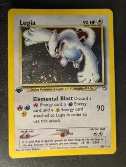 Lugia Holo 9/111 Neo Genesis Holo 1st Edition Pokemon WOTC **RARE CARD** - Image 1