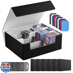 Co-opting Card Storage Box For Trading Cards 1800+,Card Deck Box With 10 Divi - Image 1