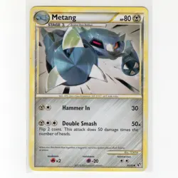 Pokemon TCG Metang 30/90 HGSS Undaunted Regular Uncommon Card EN-LP 2010 - Image 1