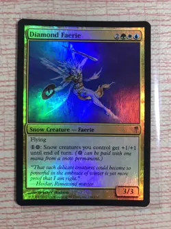FOIL Diamond Faerie - Coldsnap - LP/NM - MTG - Condition Shown In Many Pictures - Image 1