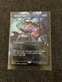 Magic The Gathering MTG - Rhystic Study (Anime Borderless) - Eldraine WOT / WOE - Image 1