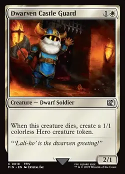MTG-NM-FINAL FANTASY-Dwarven Castle Guard-0018 - Image 1