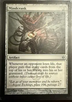 MTG Mindcrank New Phyrexia Moderate Play Magic the Gathering - Image 1