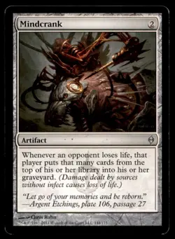 MTG Mindcrank New Phyrexia Moderate Play Magic the Gathering - Image 1