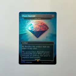 Chaos Emerald - Lotus Petal (7036) Cyan NM Mythic Foil - MTG Secret Lair x Sonic - Image 1