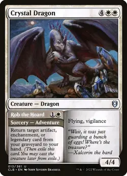 Crystal Dragon U Foil #13 | CLB Battle for Baldur's Gate | MTG - Image 1