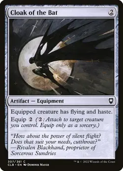 Cloak of the Bat C Foil #307 | CLB Battle for Baldur's Gate | MTG - Image 1