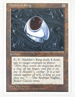 MTG Aladdin's Ring Arabian Nights Rare Magic the Gathering Artifact Card - Image 1