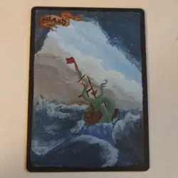 Island Alter Pirate Ship Kraken hand painted MTG Magic the Gathering - Image 1