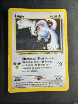 Pokemon Neo Genesis Lugia TCG 9/111 Unlimited Holo Rare Card Pokemon WOTC #1 - Image 1
