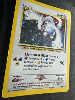 Pokemon Neo Genesis Lugia TCG 9/111 Unlimited Holo Rare Card Pokemon WOTC #1 - Image 2
