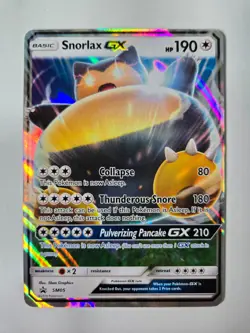Pokemon Snorlax GX SM05 Sun & Moon Black Star Promo Ultra Rare - Image 1