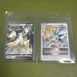 Arceus VSTAR 123/172 & Arceus V 122/172 Metal Card Set of 2 - Arceus UPC - Image 1