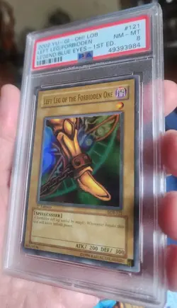 Yugioh Left Leg Of The Forbidden One LOB-121 1st Edition PSA 8 NM-MT Ultra Rare! - Image 5